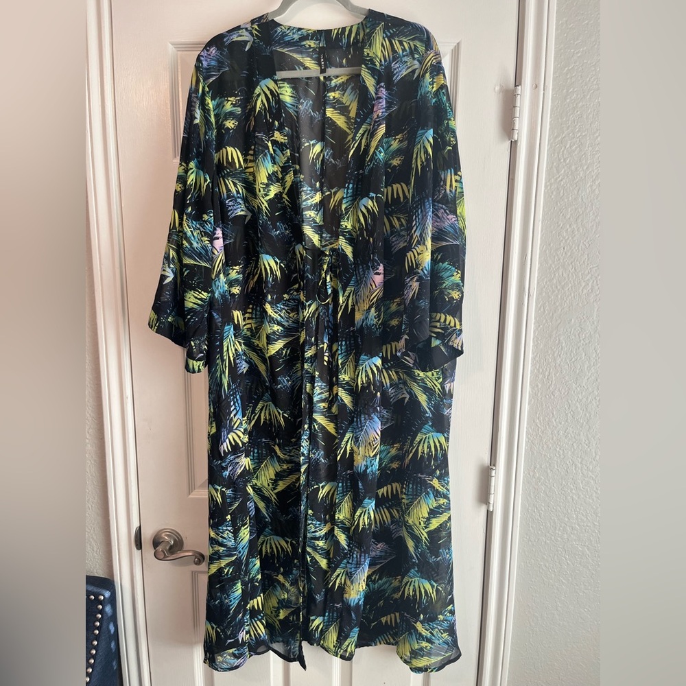Women’s size 4 TORRID full length swim cover-up. Neon bright. Never worn.